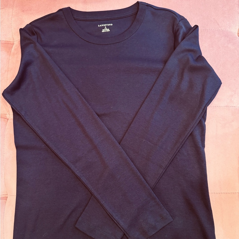 Lands' End Dark Navy Long Sleeve Top